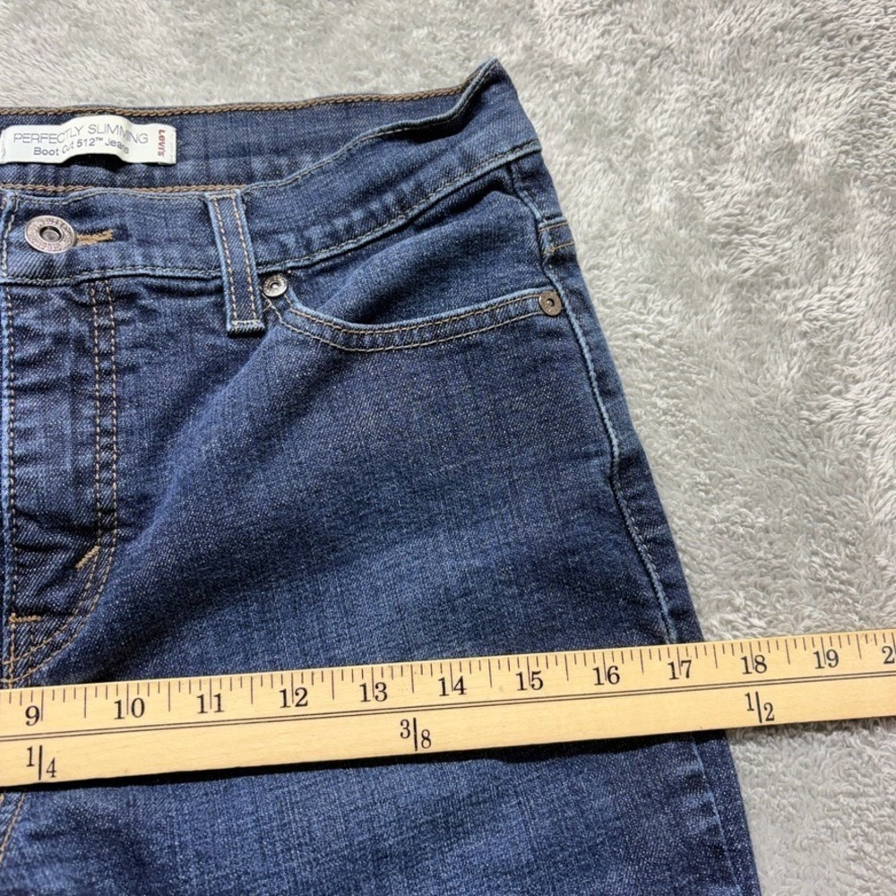 Levis 512 Jeans Womens 10 Short Blue Bootcut Perfectly Slimming Flap Pockets - Picture 5 of 13